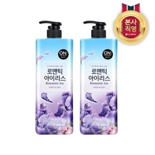  온더바디 플라워 약산성 퍼퓸 바디워시 아이리스향 900ml [2개]