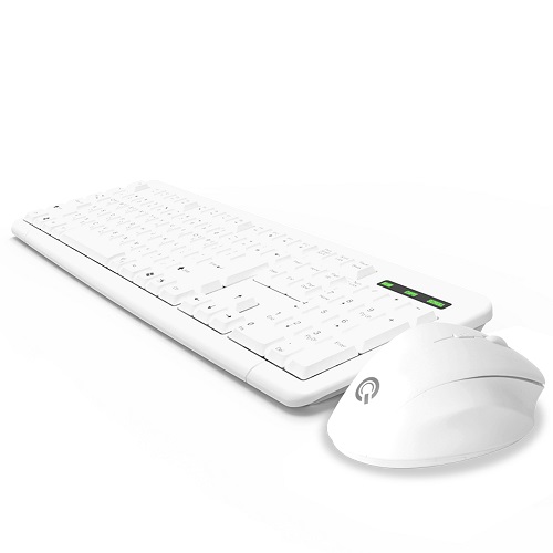 QSENN MK280 무선 키보드 마우스 세트 (화이트)_이미지