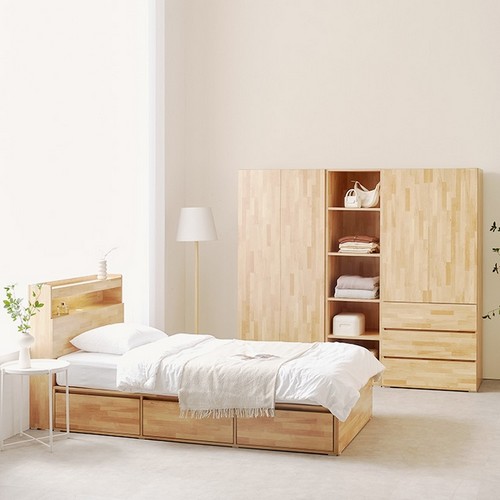 헤이몰리 라빈 수납 침대 S (매트별도)_이미지