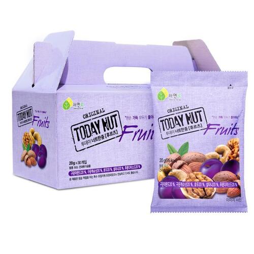 자연루 투데이넛 너트한줌 후르츠 선물세트 20g 30개입 (2개)_이미지