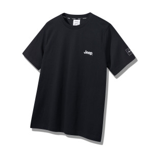 JEEP 의류 남여 공용 클래식핏 스몰로고 반팔 티셔츠 JQ2TSU092BK_이미지