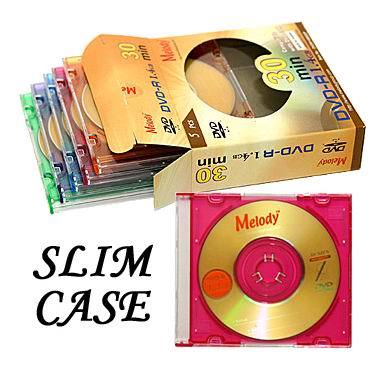 멜로디 DVD-R 1.4GB 1x 슬림 5장 미니