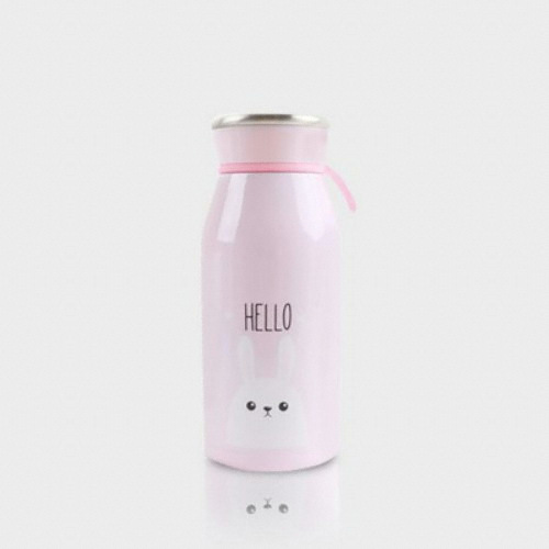 보온보냉 라떼 텀블러 캐릭터핑크 450ml
