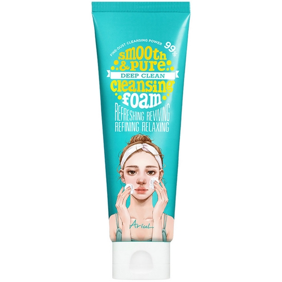 아리얼 스무스 앤 퓨어 딥 클린 클렌징폼 120ml (1개)_이미지