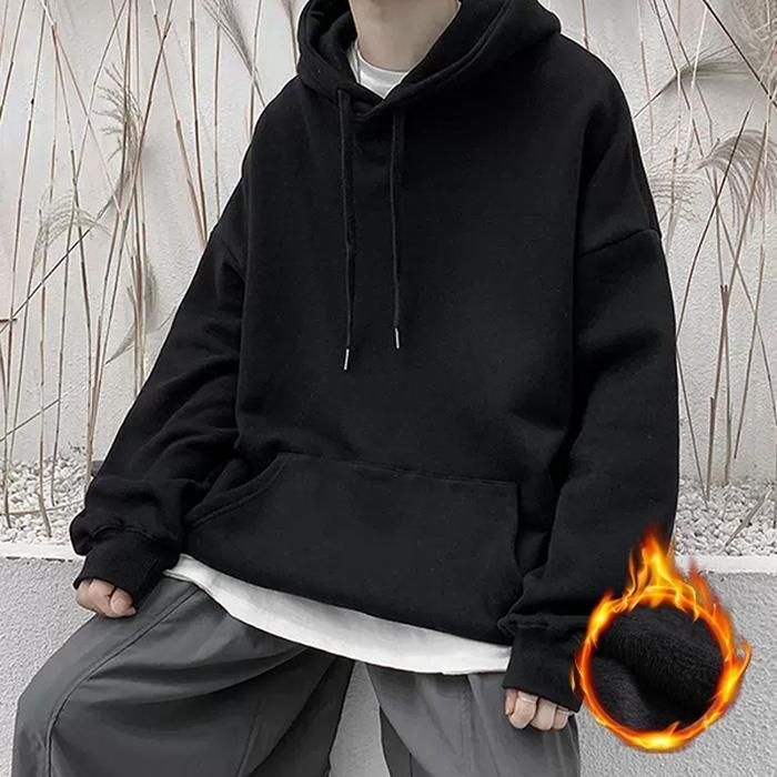 더블디 남성 2컬러 루즈핏 심플 기모 후드티 IS-TS70 41929678A