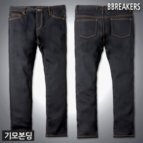 비브레이커스 겨울 기모 본딩 스판슬림핏 데님 블랙진 NB1804블랙_이미지