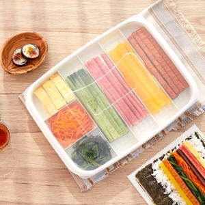 씨밀렉스 김밥재료 보관 세트 보관용기+플라스틱말이 색상선택불가_이미지