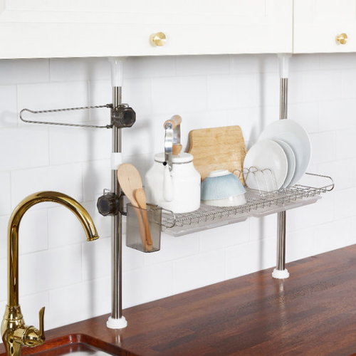 할메이드 압축봉 기둥식 식기건조대 600 (1단)