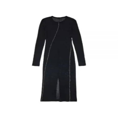 헬무트랑 롱 원피스 N05HW604YVM BASALT BLACK DOM