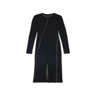헬무트랑 롱 원피스 N05HW604YVM BASALT BLACK DOM
