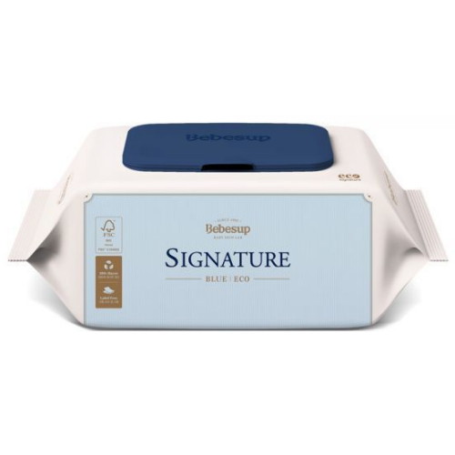 베베숲 시그니처 블루 에코 물티슈 캡형 70매 (10팩)_이미지