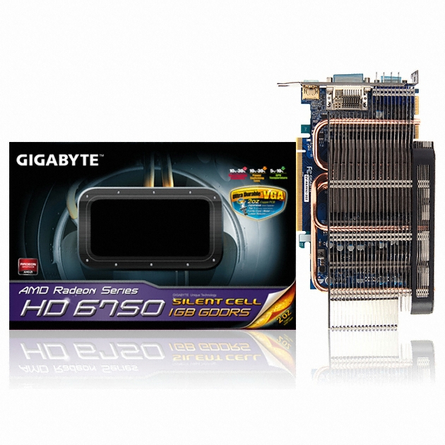 GIGABYTE �󵥿� HD 6750 UDV D5 1GB Silent-Cell