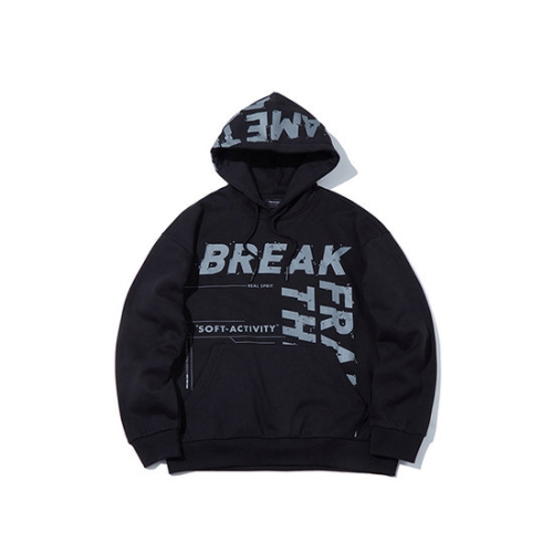 인터크루 남성 오버핏빅레터링후드티 ITV4TH15ABK 블랙_이미지