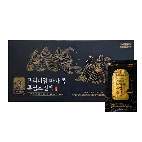 일동생활건강 프리미엄 마가목 흑염소진액 80ml 30포 (5개)_이미지