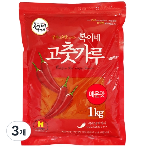 복이네먹거리 중국산 고추가루 매운맛 떡볶이 소스용 1kg (3개)_이미지