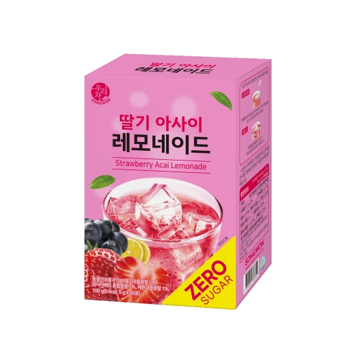 송원식품 제로슈가 딸기 아사이 레모네이드 20개입 [1개]