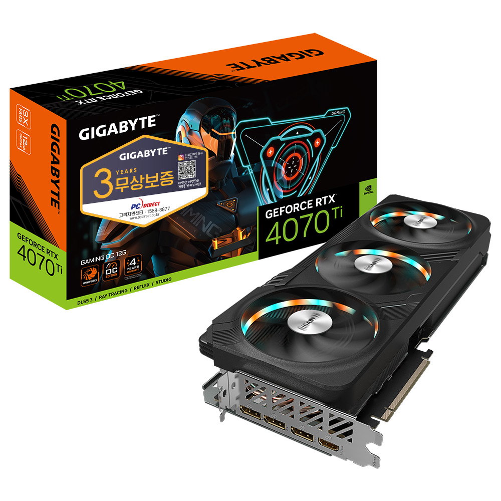 GIGABYTE 지포스 RTX 4070 Ti GAMING OC D6X 12GB 피씨디렉트_이미지