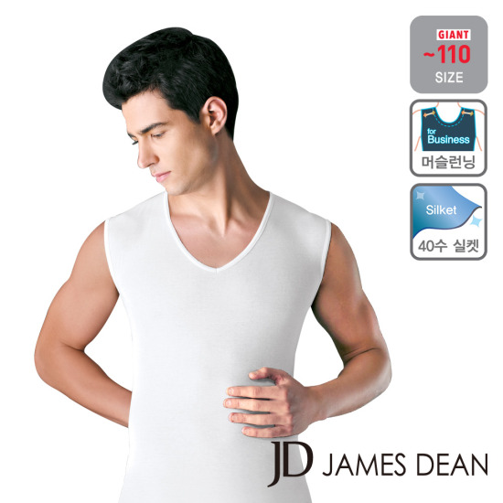 좋은사람들 제임스딘 V넥 머슬 민소매 런닝 JHMRU007 (1매)