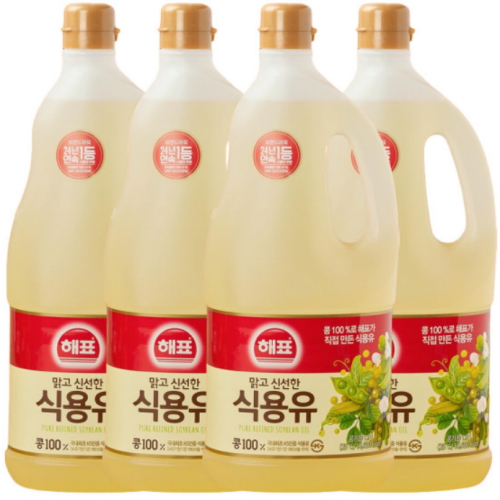 해표 식용유 1.9L (4개)_이미지