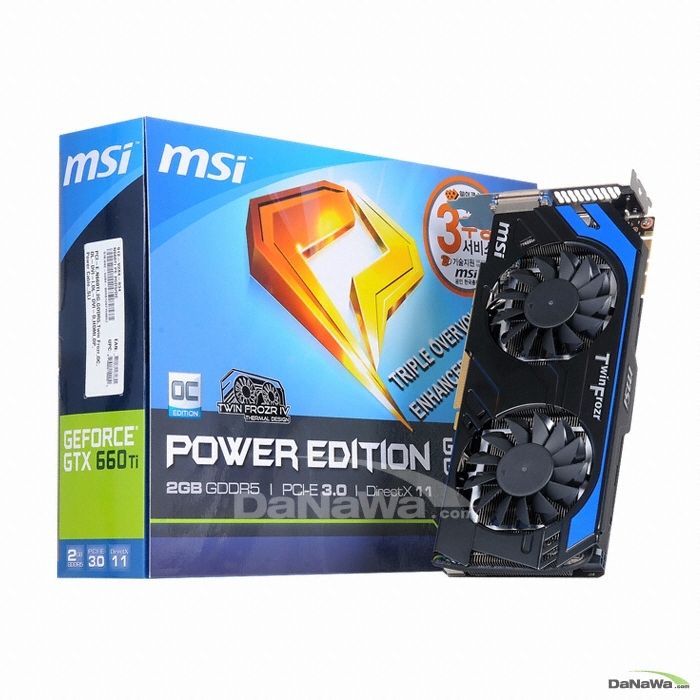 MSI 지포스 GTX660 TI 파워 에디션/OC D5 2GB 트윈 프로져4