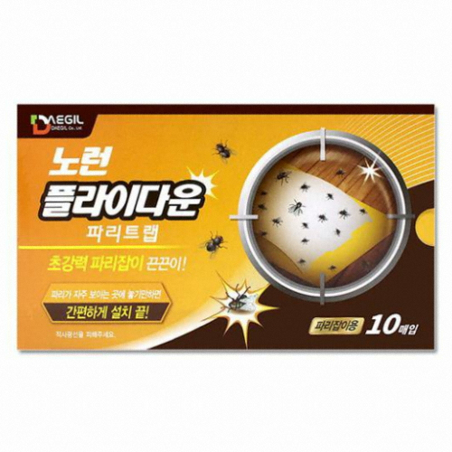 대길산업 노런 플라이다운 파리트랩 10매 (10팩)_이미지