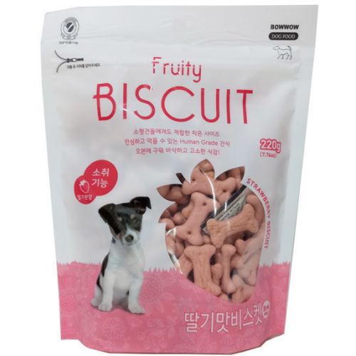 바우와우 딸기맛 비스켓 220g (1개)
