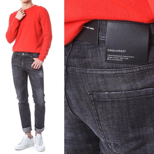 디스퀘어드 블랙래더패치 내추럴 디스 블랙워싱진/71LB1139