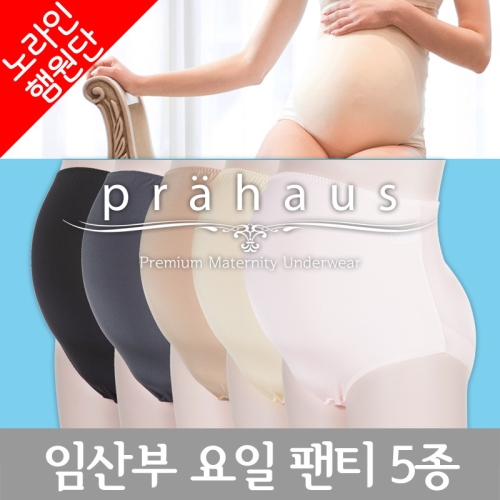 프라하우스 요일팬티 5종세트/햄원단 및 엘라스토머 탄성소재