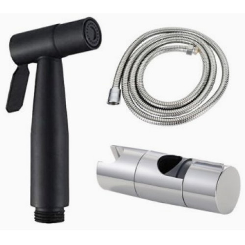 스텐 청소건 블랙 + 황동 샤워호스 1.5m + 레버형거치대