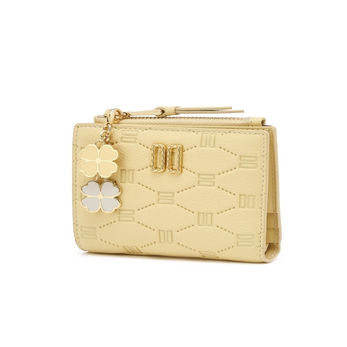 닥스 옐로우 DD로고 소가죽 슬림 반지갑 DCWA6E645Y2_이미지