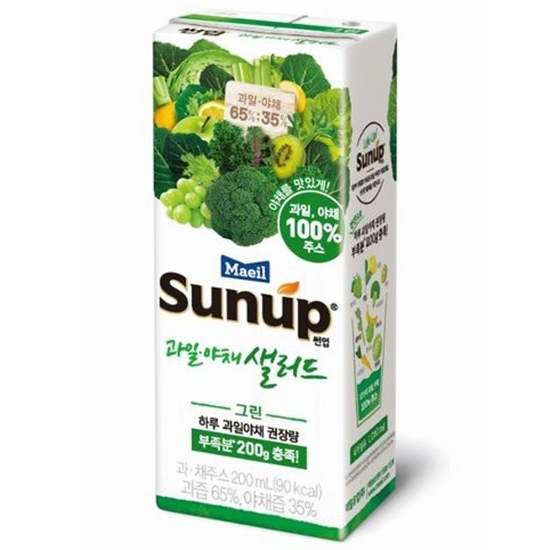 매일유업 썬업 과일 야채 샐러드 그린 200ml (72개)_이미지