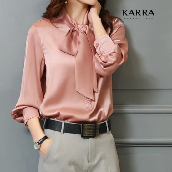 샤틴 KARRA 글로시리본블라우스_KB3SBL110C