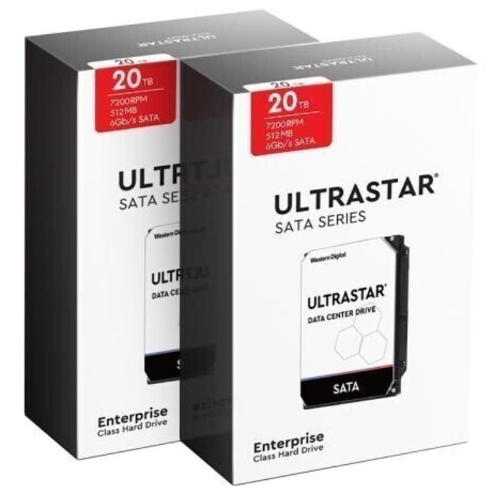 Western Digital Ultrastar DC HC560 박스 패키지 7200/512M WUH722020BLE6L4 (2x20TB)_이미지