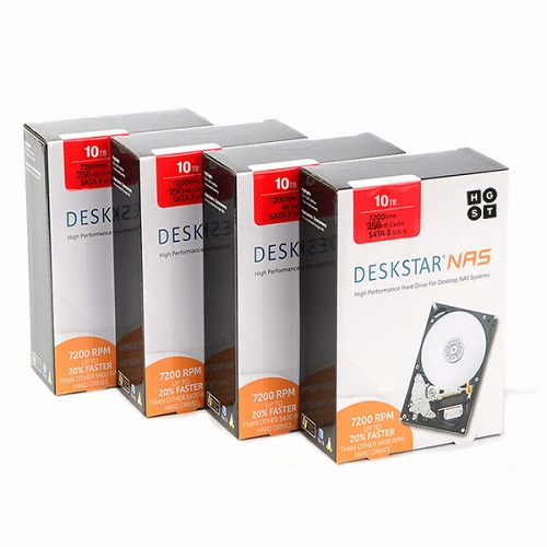 HGST Deskstar NAS 패키지 7200/256M HDN721010ALE604 (4x10TB)_이미지