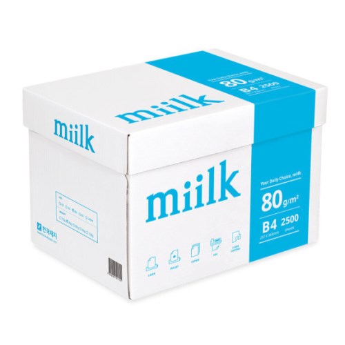 한국제지 밀크 복사용지 B4 80g (500매)