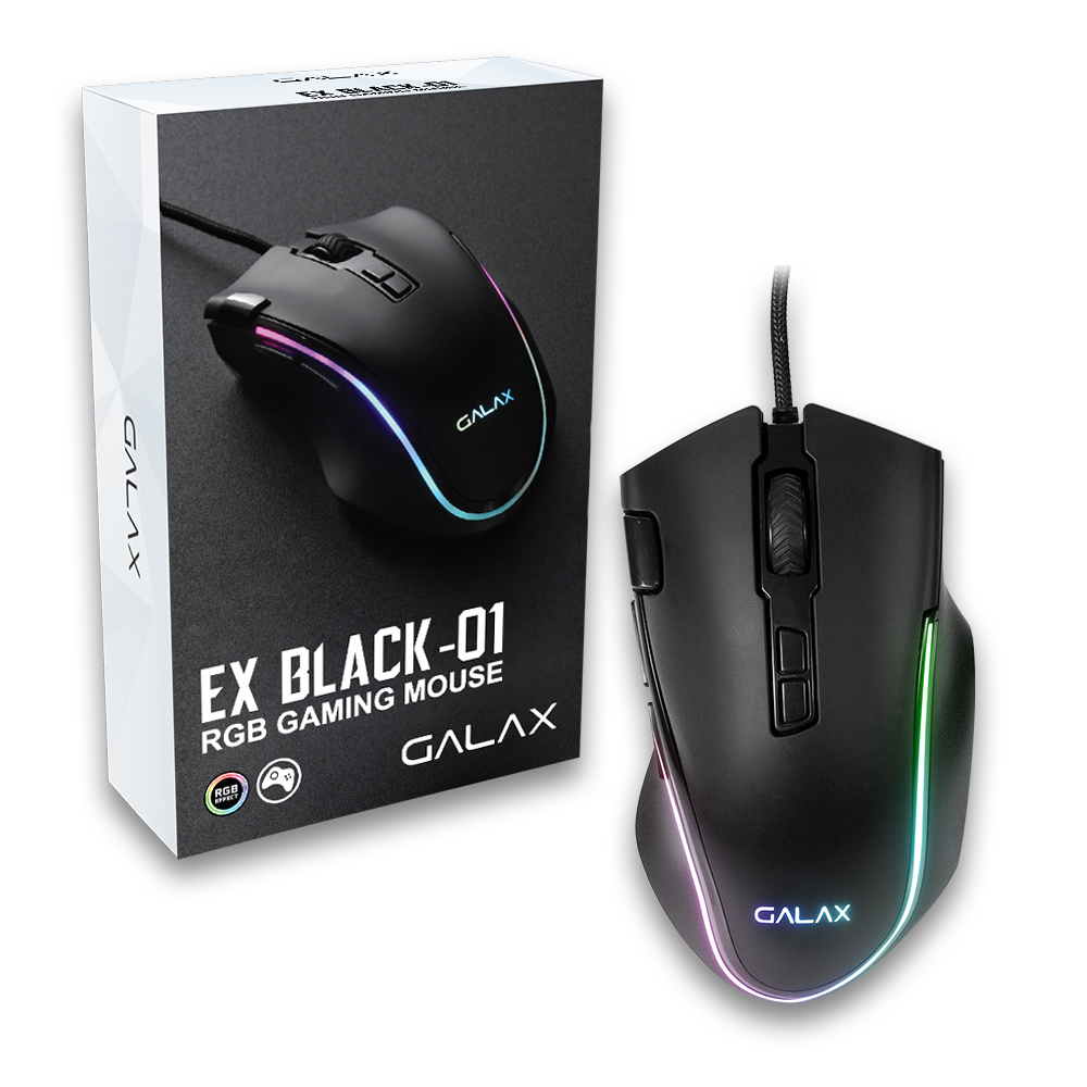 갤럭시 갤라즈 GALAX EX-01 게이밍 마우스 (블랙)_이미지