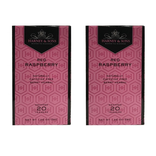 하니앤손스 Harney Sons 하니앤손스 라즈베리 허브 티 20티백 2팩 Herbal Tea Raspberry_이미지