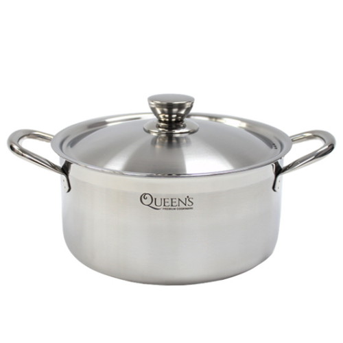 키친아트 통3중 퀸즈 스텐 양수냄비 (20cm)_이미지