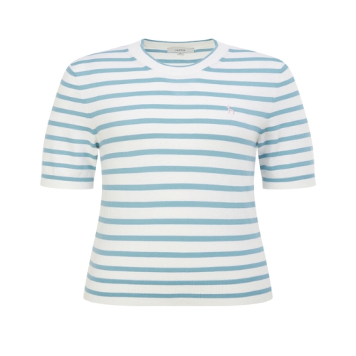 LF 헤지스레이디스 여성 클래식 반팔 풀오버 HSSW6BC22 (T1, 블루)_이미지