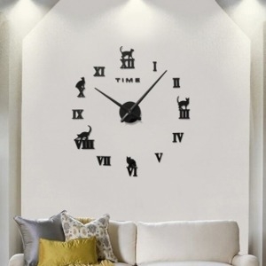 [불명] 고양이 인테리어  벽걸이시계 DIY벽시계_이미지