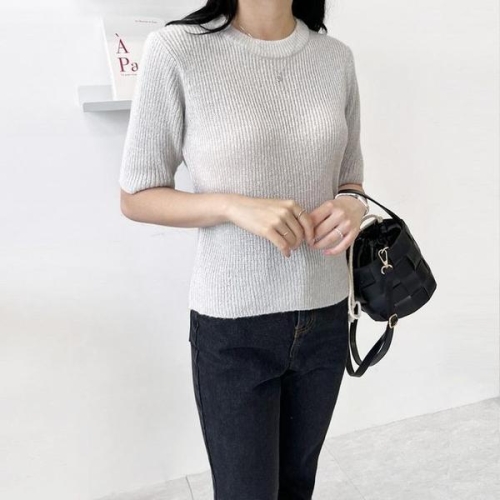 오노마 ONM UPP 1022 여자데일리 그레이반팔니트 S10765077