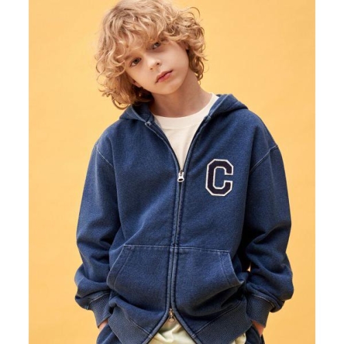 커버낫 COVERNAT KIDS C로고 데님 후드집업 블루 CK2601HZ11BL