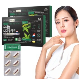 한국생활건강 팔레오 닥터스노트 유기농 대마종자유 30캡슐 (2개)