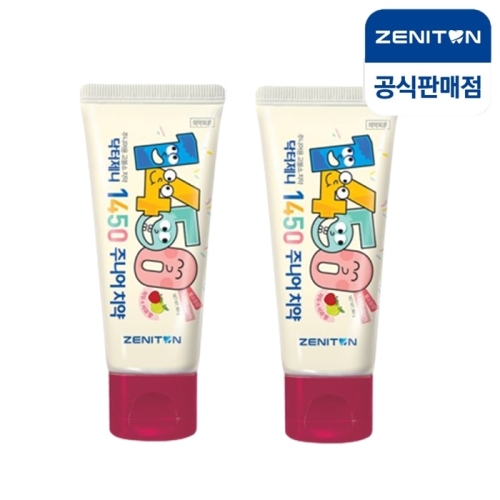 제니튼 닥터제니 1450 고불소 주니어 치약 사과자두향 60g (2개)
