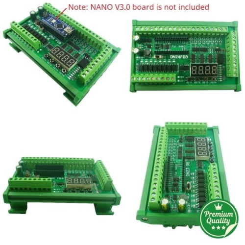 나노 모드버스 RTU용 심플 PLC IO 확장 보드 아날로그 컬렉션 DC 12V 8DI-8AI 4-20MA 0-5V RS485