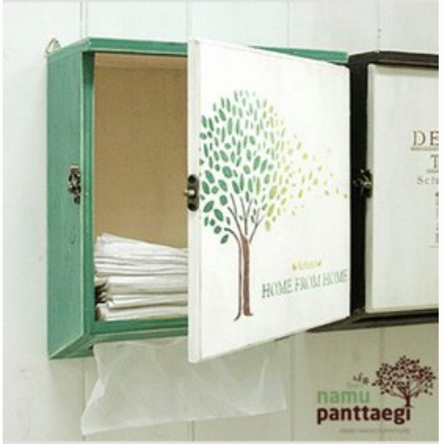 핸드타월 우드케이스 - 스텐실형