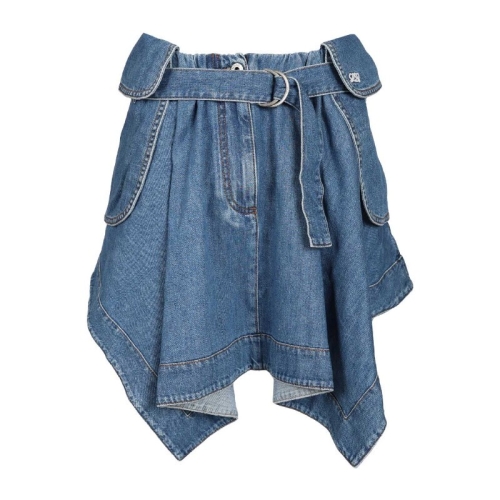 로에베 어시메트릭 행커치프 헴 카고 데님 스커트 S540Y1EX03 5140