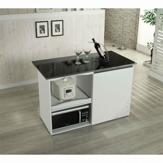 아이앤 애니 하이그로시 홈바 렌지대식탁+주방수납장 DB