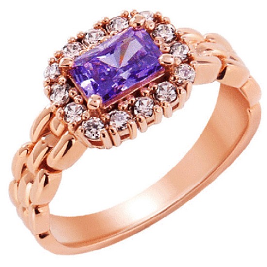 골드팡 14K 꼬냑라벤더로렉스 반지