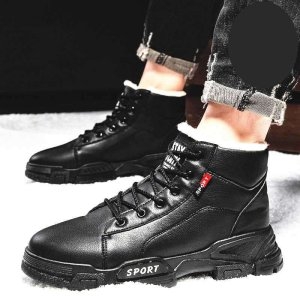 TB 남성용 겨울 신발 부츠 따뜻한 모피 겨울 운동화 남성 스노우 부츠 방수 앵클 부츠 AL2011301